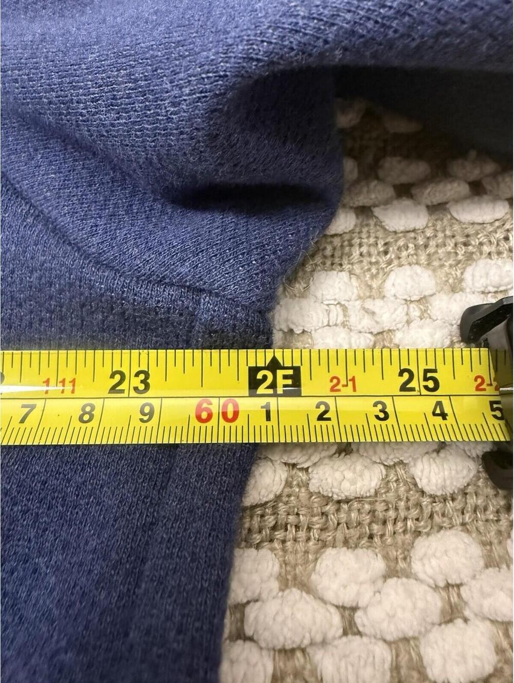 Polo Ralph Lauren Hoodie Mens L Blue Snap Neck Pullover Zip Pocket Logo - Picture 8 of 8